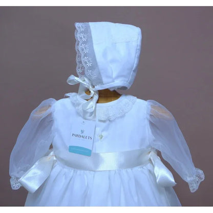 Faldon organza beig con capa - PARDALETS