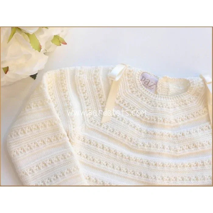 Jersey lana beig con 2 lazos raso - PARDALETS