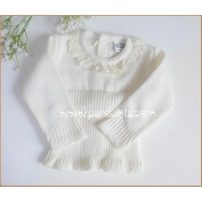 Jersey lana beig con cuello batista - PARDALETS