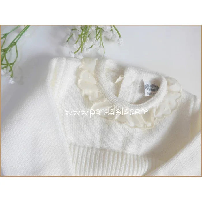 Jersey lana beig con cuello batista - PARDALETS