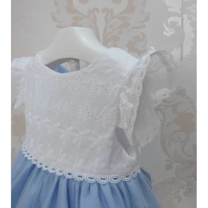 Jesusito blanco y tul celeste - PARDALETS