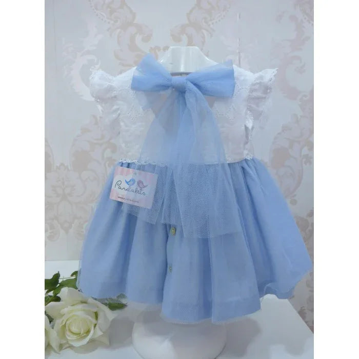 Jesusito blanco y tul celeste - PARDALETS