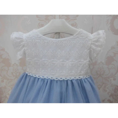 Jesusito blanco y tul celeste - PARDALETS