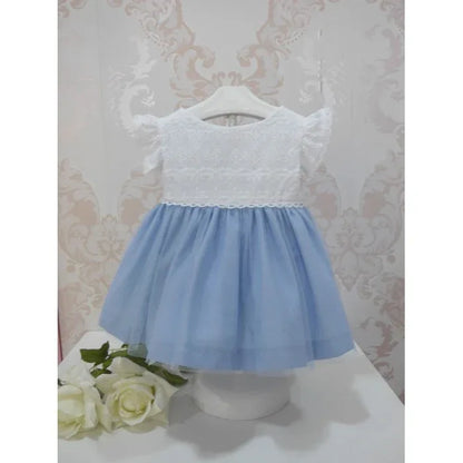 Jesusito blanco y tul celeste - PARDALETS