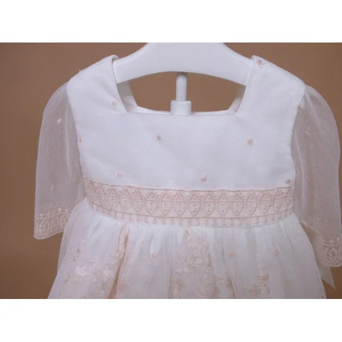 Jesusito tul bordado salmón DEVA - PARDALETS