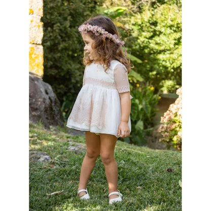 Jesusito tul bordado salmón DEVA - PARDALETS