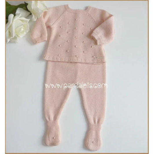 Jubon y polaina rosa empolvado - PARDALETS