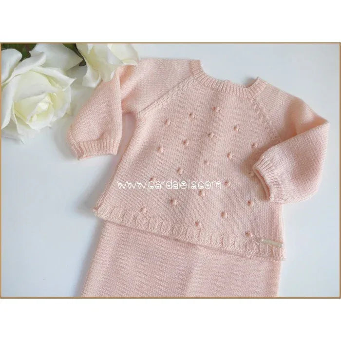 Jubon y polaina rosa empolvado - PARDALETS