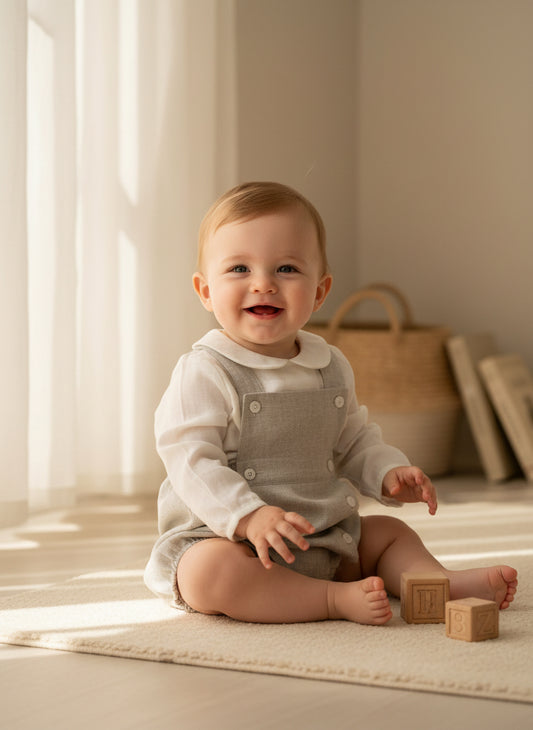 Peto arena con camisa lino manga larga