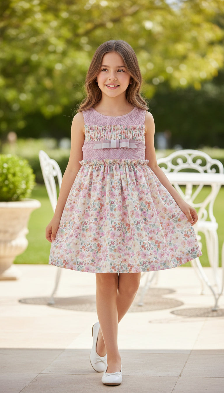 Vestido florecitas lilas "Sakura"