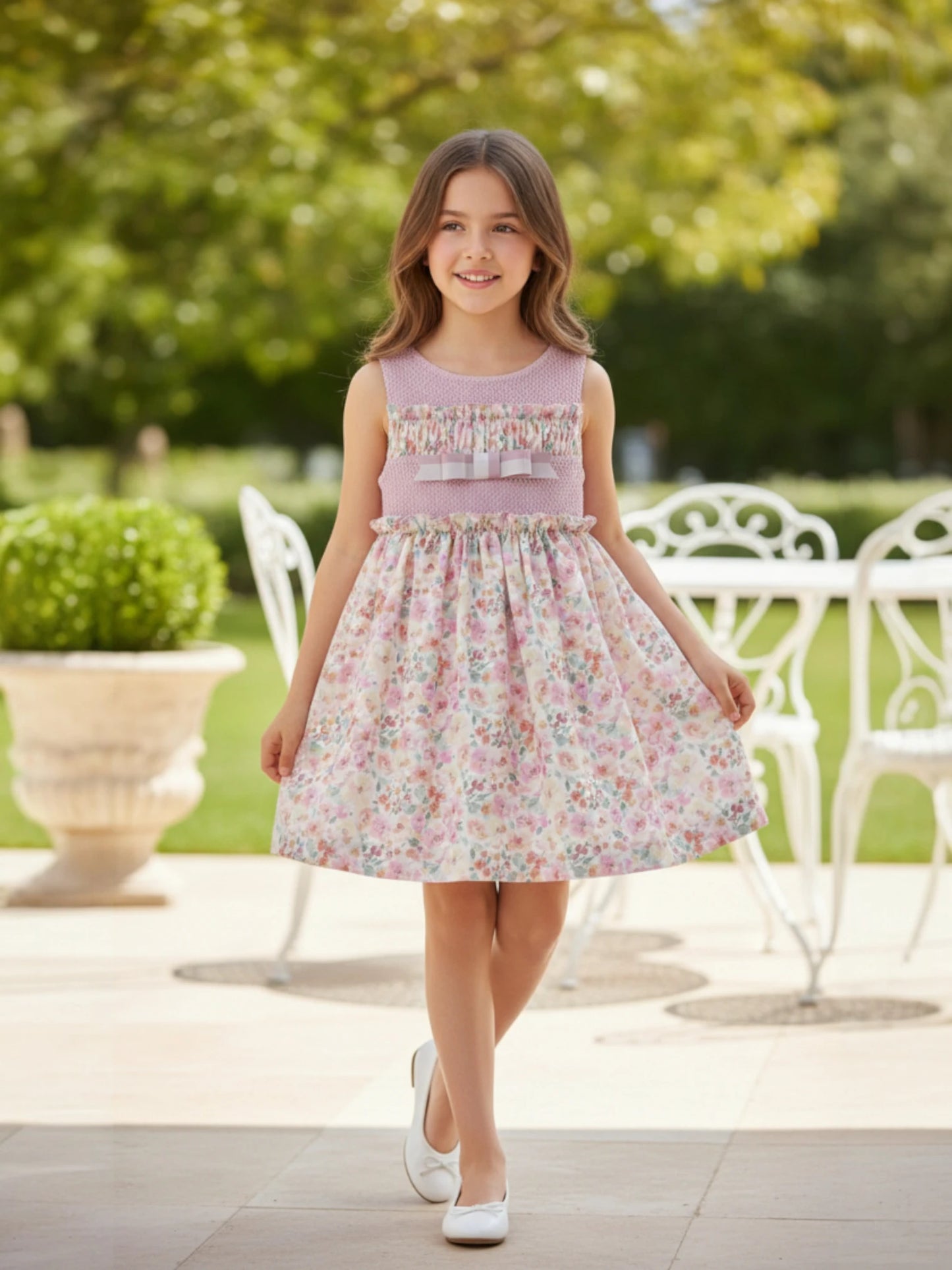 Vestido florecitas lilas "Sakura"