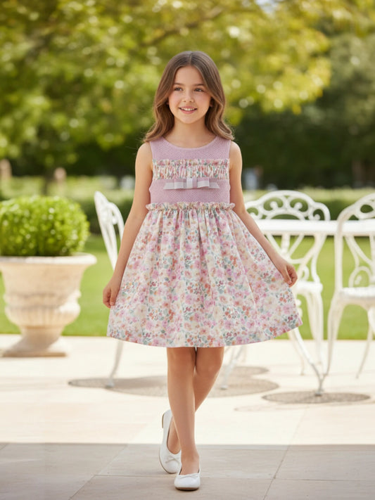 Vestido florecitas lilas "Sakura"