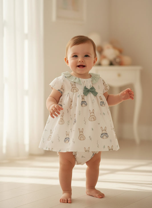 Jesusito blanco con conejitos "Magia"