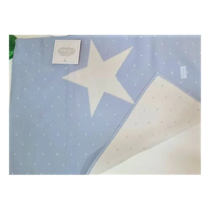 Manta lana celeste reversible estrella Uzturre - PARDALETS