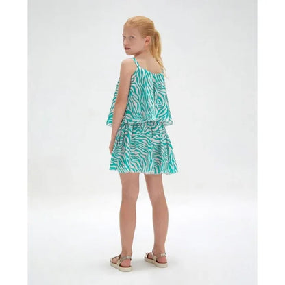 Mono corto estampado cebra rosa y verde - PARDALETS