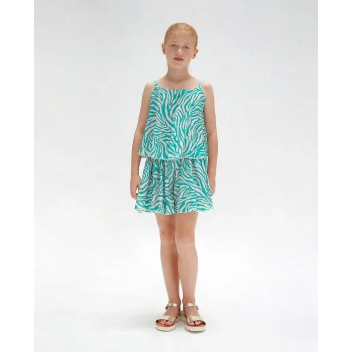 Mono corto estampado cebra rosa y verde - PARDALETS