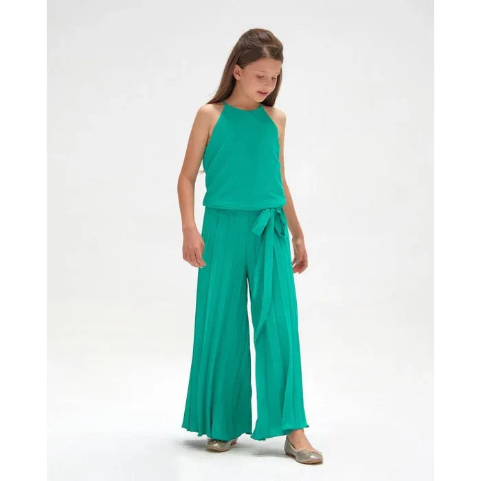 Mono crep plisado verde - PARDALETS