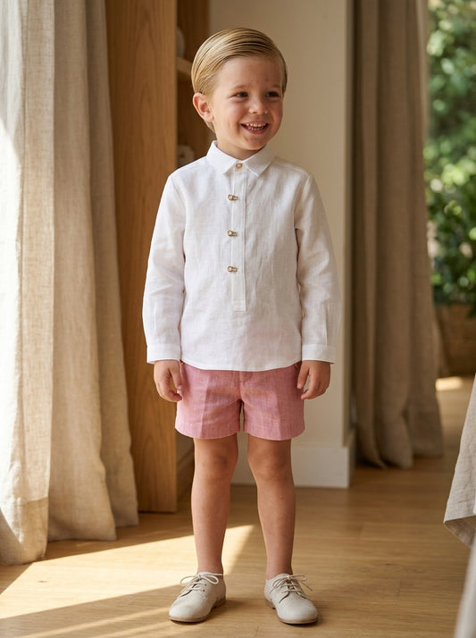 Conjunto camisa y short rosa "Capricornio"