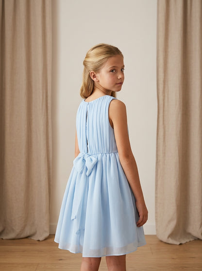 Vestido gasa azul