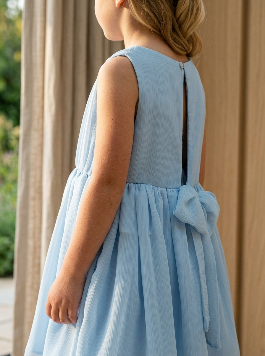 Vestido gasa azul