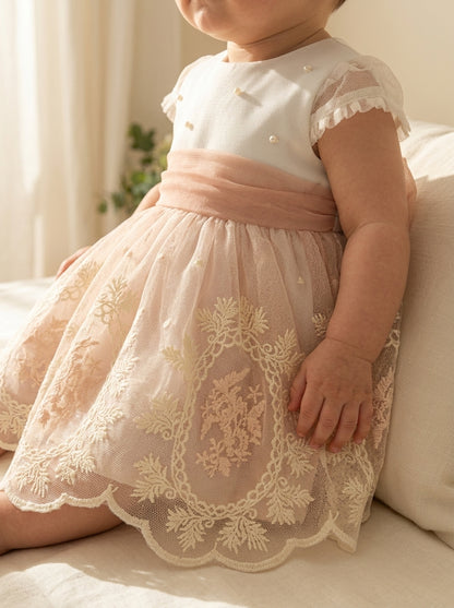 Vestido tul bordado con braguita