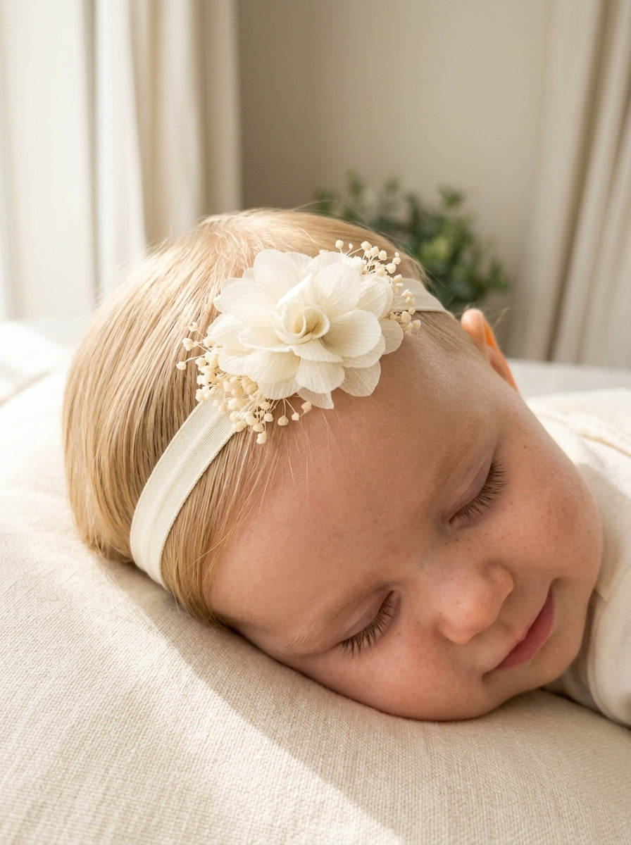 Diadema elastica 1 flor beig