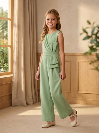 Mono crepe verde con lazada