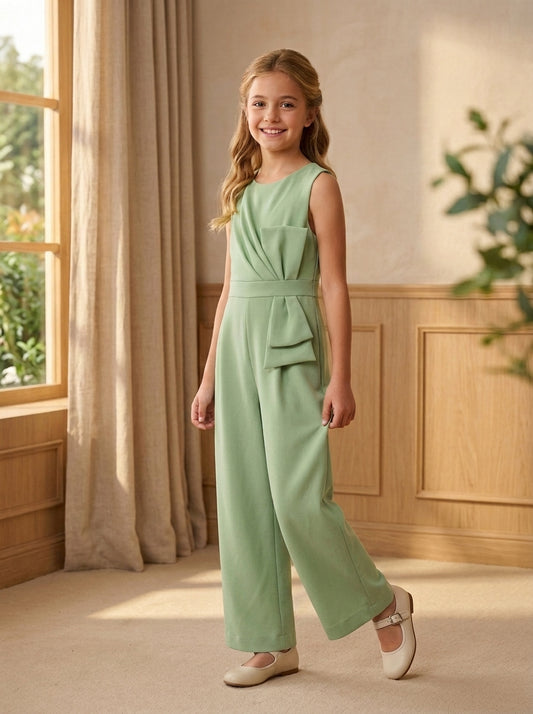 Mono crepe verde con lazada
