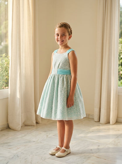 Vestido verde agua