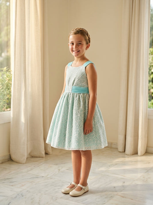 Vestido verde agua