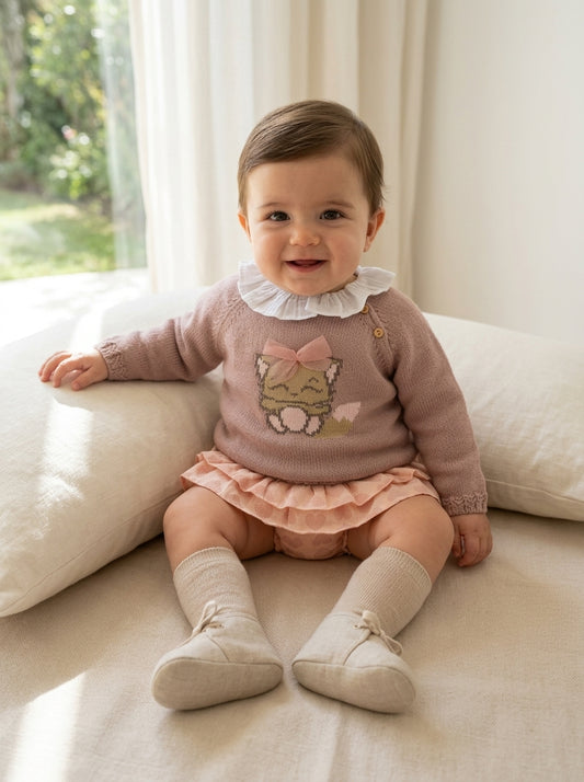 Conjunto rosa gatita
