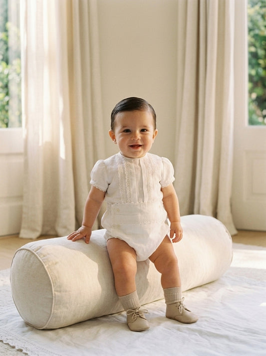 Conjunto camisa organza beig y braguita
