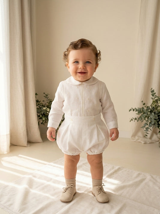 Conjunto camisa y bombacho bordado