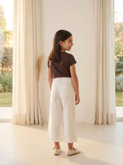 Pantalon blanco culotte