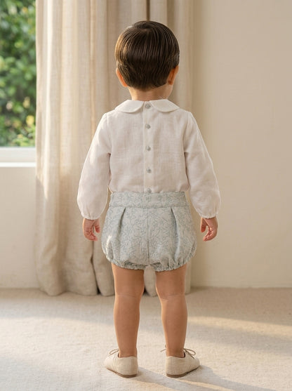 Conjunto camisa y bombacho brocado
