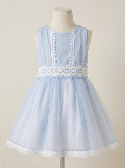 Vestido tul azul rombos