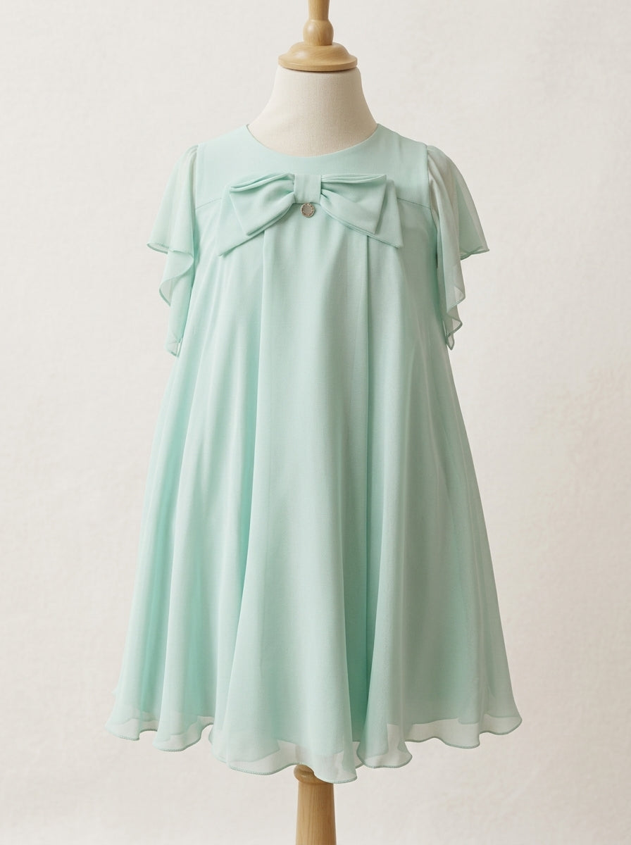 Vestido gasa verde agua