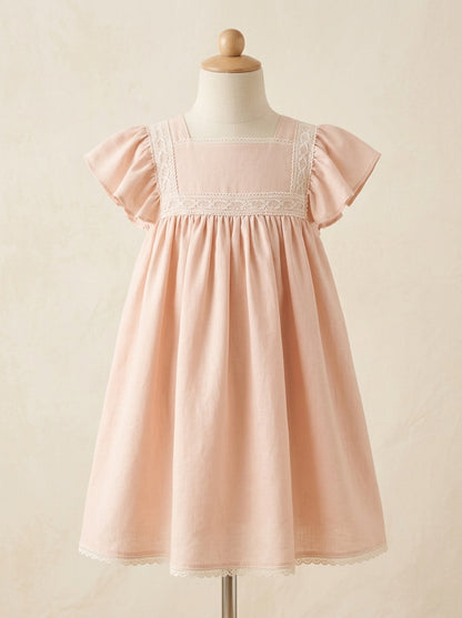 Vestido talle alto salmon