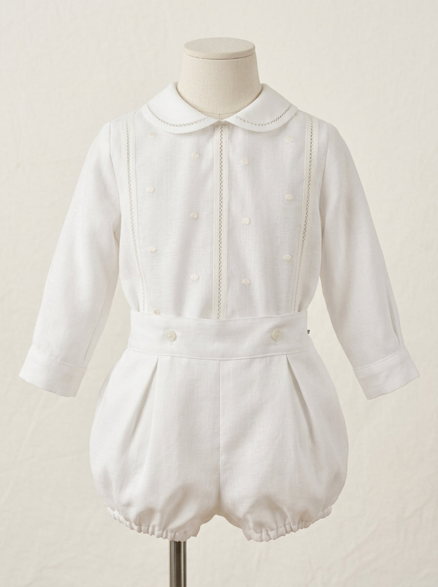 Conjunto camisa y bombacho bordado