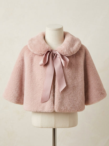 Capa de pelo extrasuave rosa empolvado