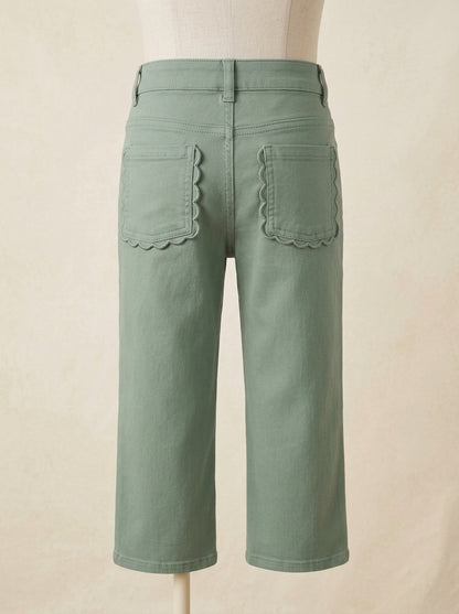 Conjunto blusa con chaleco y pantalon verde largo