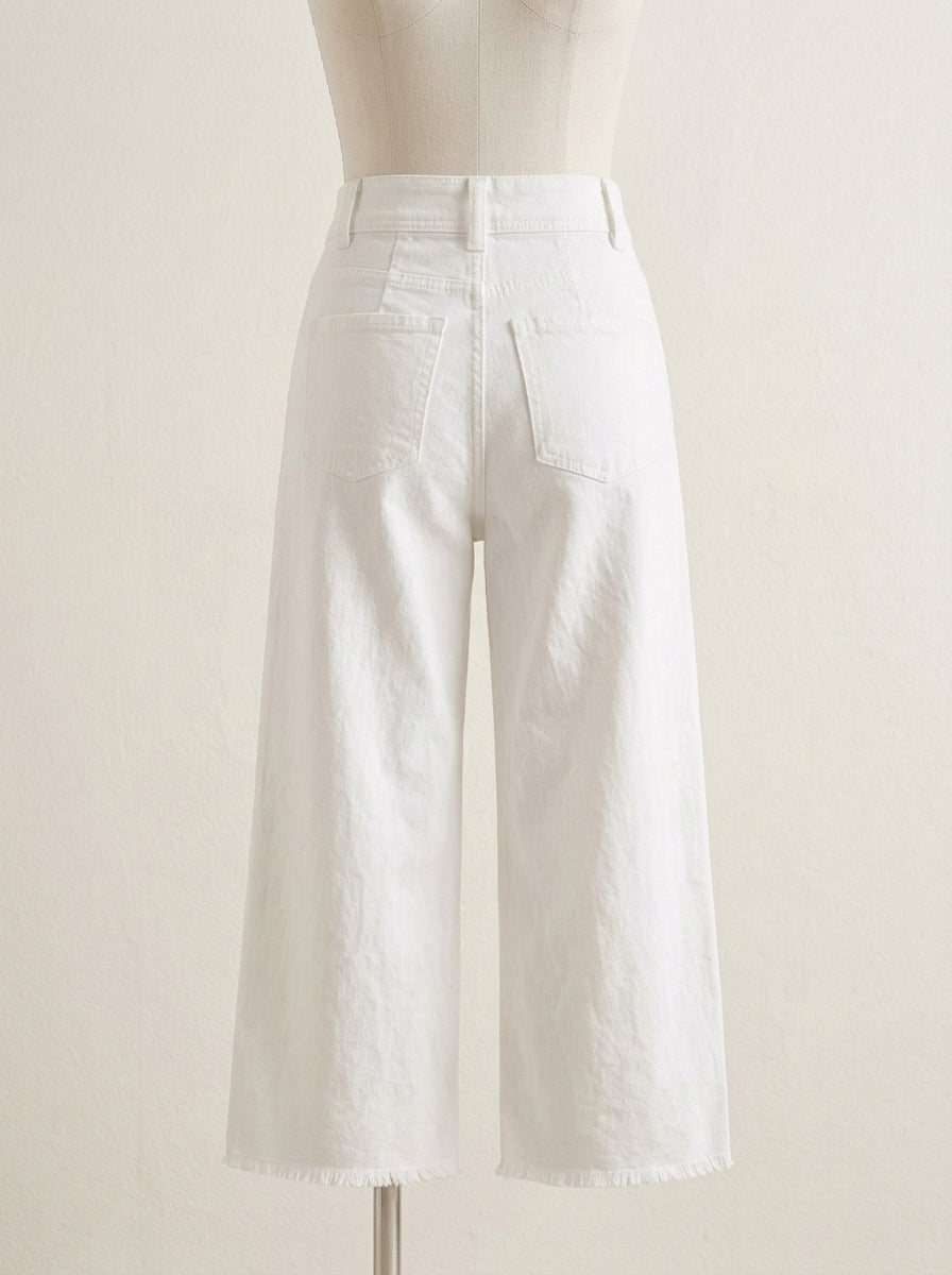 Pantalon blanco culotte