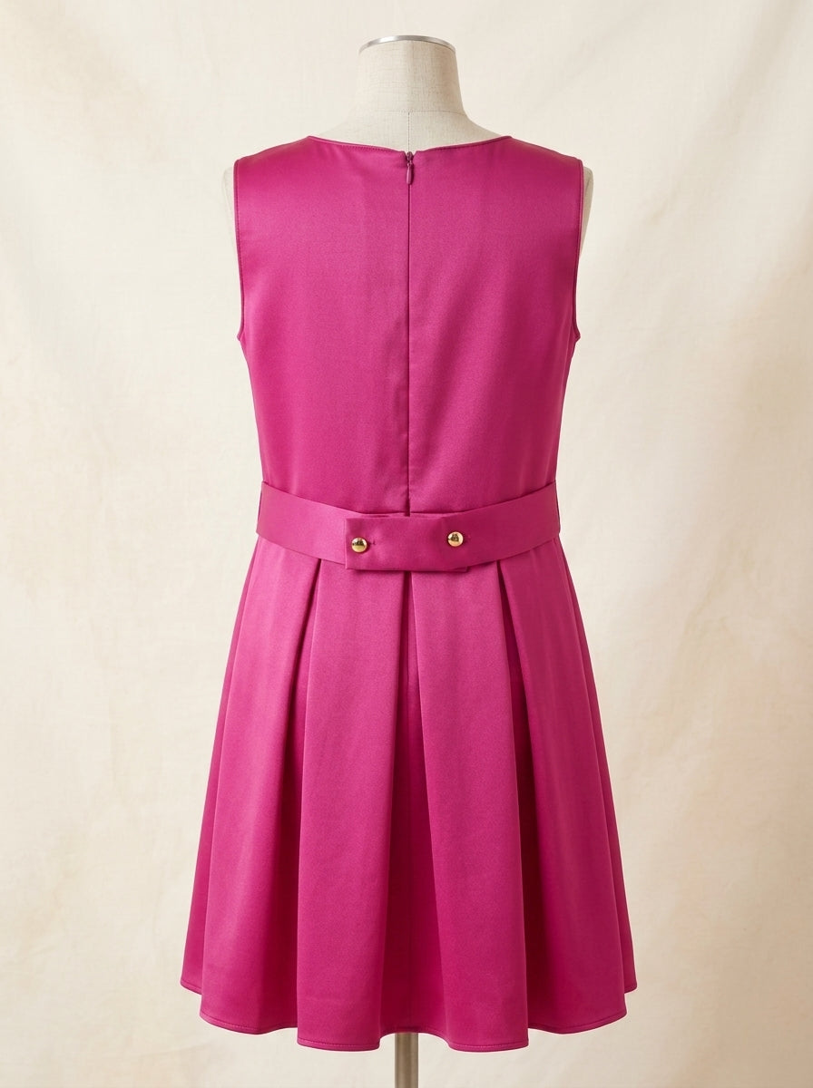 Vestido mikado buganvilla