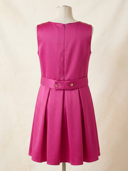 Vestido mikado buganvilla