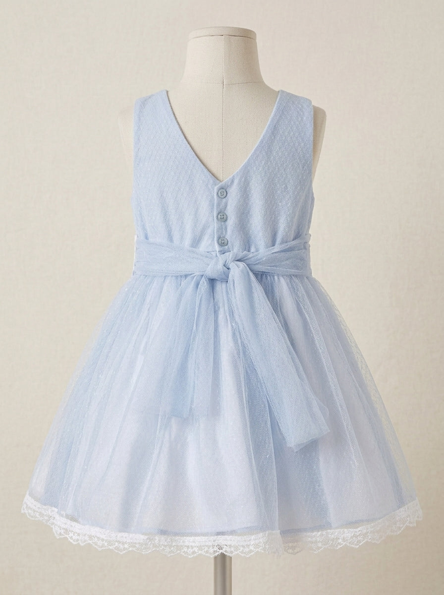 Vestido tul azul rombos