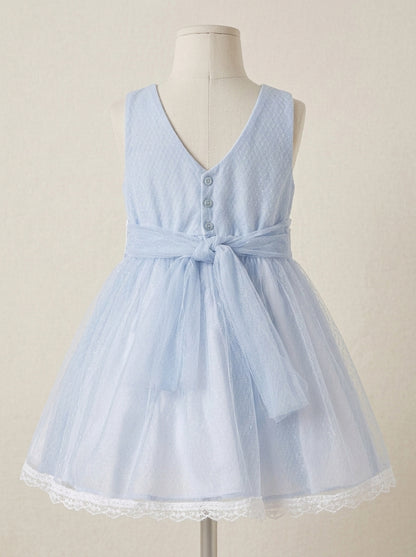 Vestido tul azul rombos