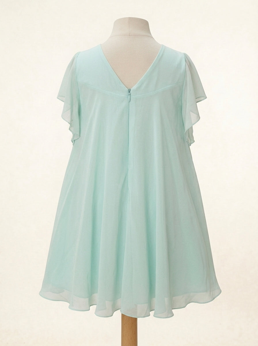 Vestido gasa verde agua