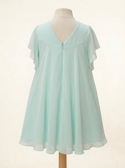 Vestido gasa verde agua