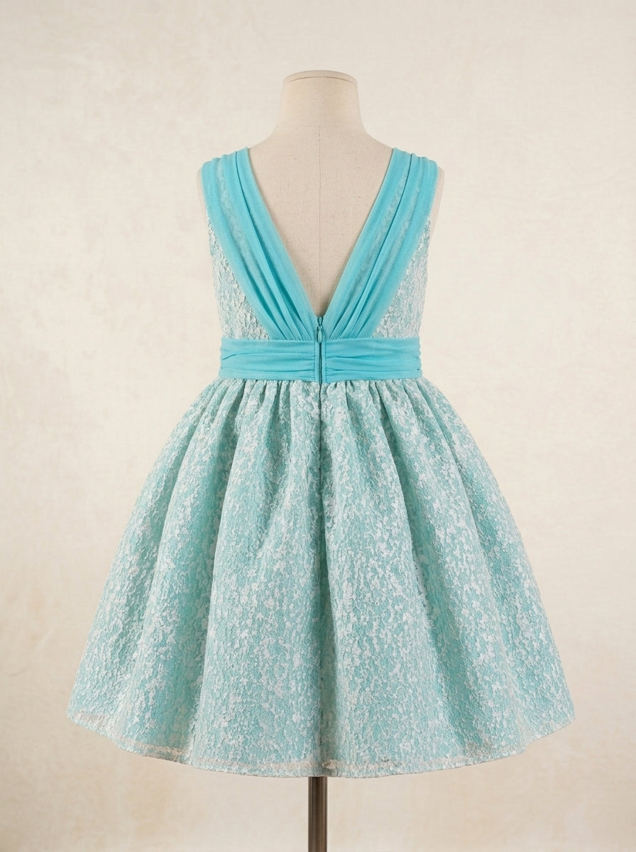 Vestido verde agua