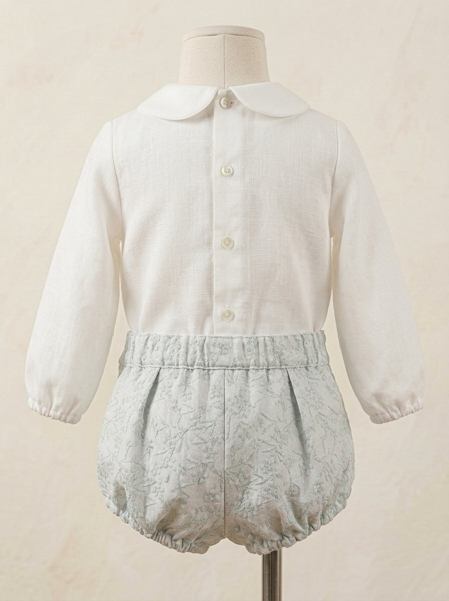 Conjunto camisa y bombacho brocado